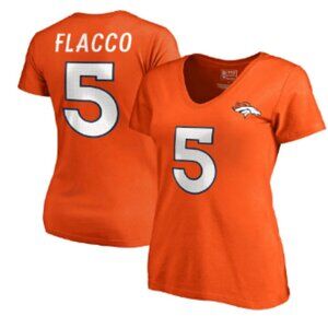 Joe Flacco Denver Broncos NFL Pro Line by Fanatics Branded Women's T-shirt